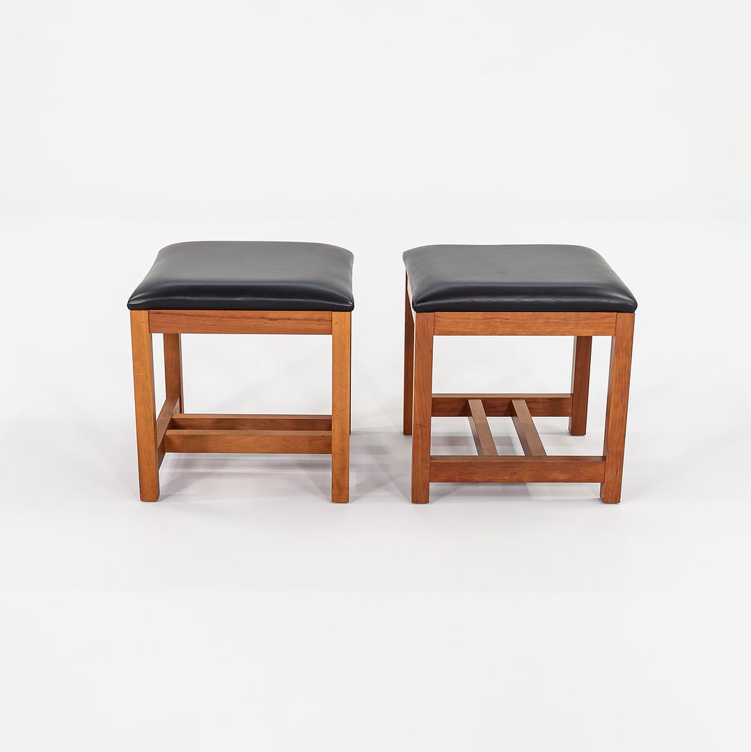 1990 Mission-Style Stool by Thomas Moser in Solid Cherry Hardwood Sets Available