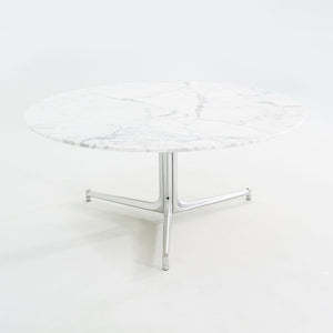 1968 T105 Dining Table by Preben Fabricius and Jorgen Kastholm for Kill International in White Marble and Aluminum