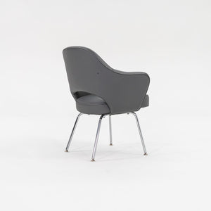 SOLD 2009 Saarinen Executive Dining Chair, Model 71 APC by Eero Saarinen for Knoll in Grey Vinyl 4x Available