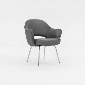 SOLD 2009 Saarinen Executive Dining Chair, Model 71 APC by Eero Saarinen for Knoll in Grey Vinyl 4x Available