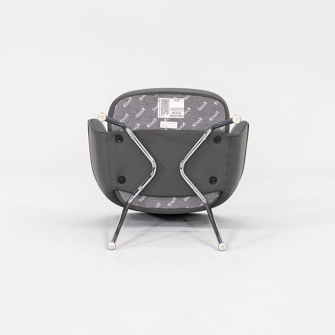 SOLD 2009 Saarinen Executive Dining Chair, Model 71 APC by Eero Saarinen for Knoll in Grey Vinyl 4x Available