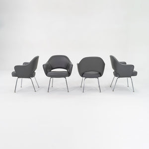 SOLD 2009 Saarinen Executive Dining Chair, Model 71 APC by Eero Saarinen for Knoll in Grey Vinyl 4x Available
