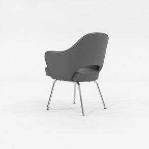 SOLD 2009 Saarinen Executive Dining Chair, Model 71 APC by Eero Saarinen for Knoll in Grey Vinyl 4x Available