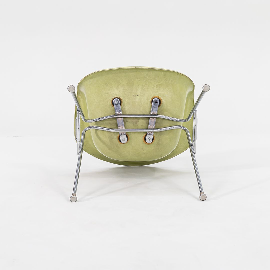 2006 Modernica Fiberglass Arm Shell Chair with H Base or Stacking Base in Light Green