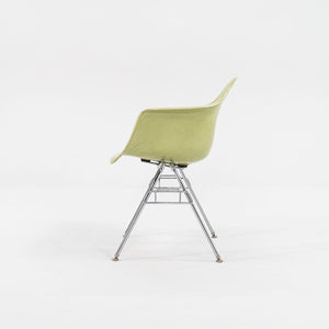 2006 Modernica Fiberglass Arm Shell Chair with H Base or Stacking Base in Light Green