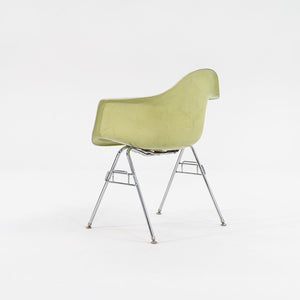 2006 Modernica Fiberglass Arm Shell Chair with H Base or Stacking Base in Light Green