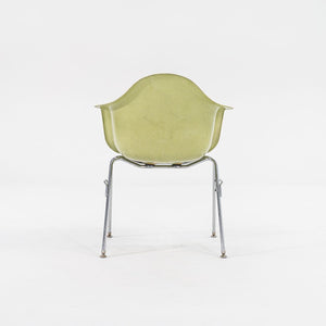 2006 Modernica Fiberglass Arm Shell Chair with H Base or Stacking Base in Light Green