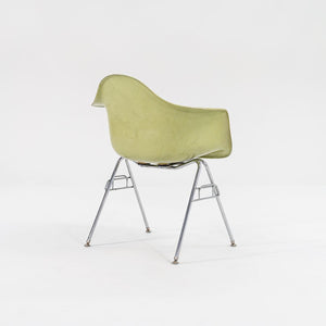 2006 Modernica Fiberglass Arm Shell Chair with H Base or Stacking Base in Light Green