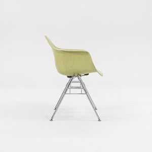 2006 Modernica Fiberglass Arm Shell Chair with H Base or Stacking Base in Light Green