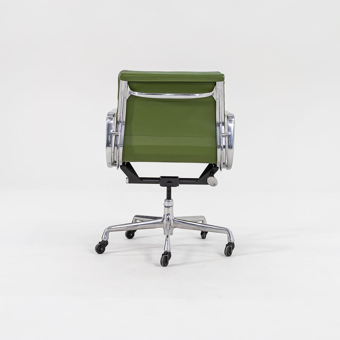 SOLD 2007 Eames Aluminum Group Soft Pad Management Chair by Charles and Ray Eames for Herman Miller in Green Leather 8x Available