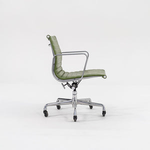 2007 Eames Aluminum Group Management Desk Chair by Charles and Ray Eames for Herman Miller in Green Leather Sets Available