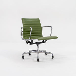 2007 Eames Aluminum Group Management Desk Chair by Charles and Ray Eames for Herman Miller in Green Leather Sets Available