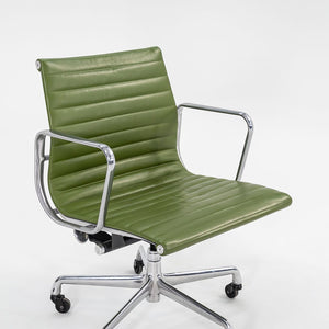 2007 Eames Aluminum Group Management Desk Chair by Charles and Ray Eames for Herman Miller in Green Leather Sets Available