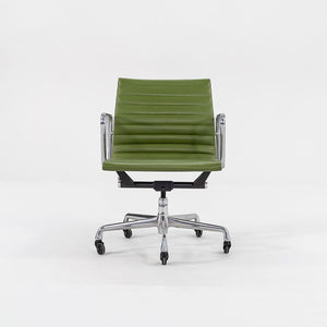 2007 Eames Aluminum Group Management Desk Chair by Charles and Ray Eames for Herman Miller in Green Leather Sets Available