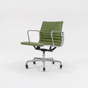 2007 Eames Aluminum Group Management Desk Chair by Charles and Ray Eames for Herman Miller in Green Leather Sets Available