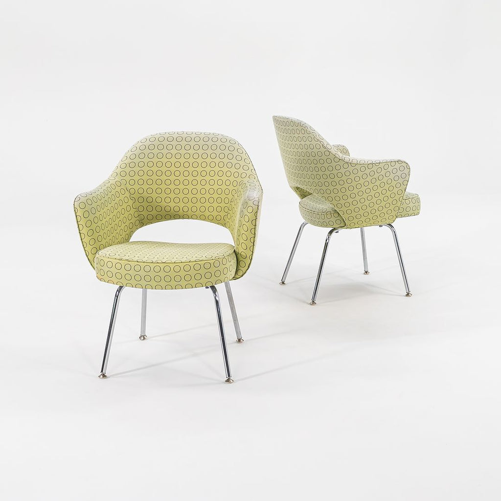 2007 Executive Arm Chair, Model 71APC by Eero Saarinen for Knoll in Green Fabric 12x Available