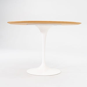 2009 Tulip Dining Table, Model 173O by Eero Saarinen for Knoll in White with Light Oak 42 inch Top #2