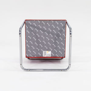 2007 Tubular Brno Armchair, Model 245 by Mies van der Rohe for Knoll in Red Fabric 14x Available