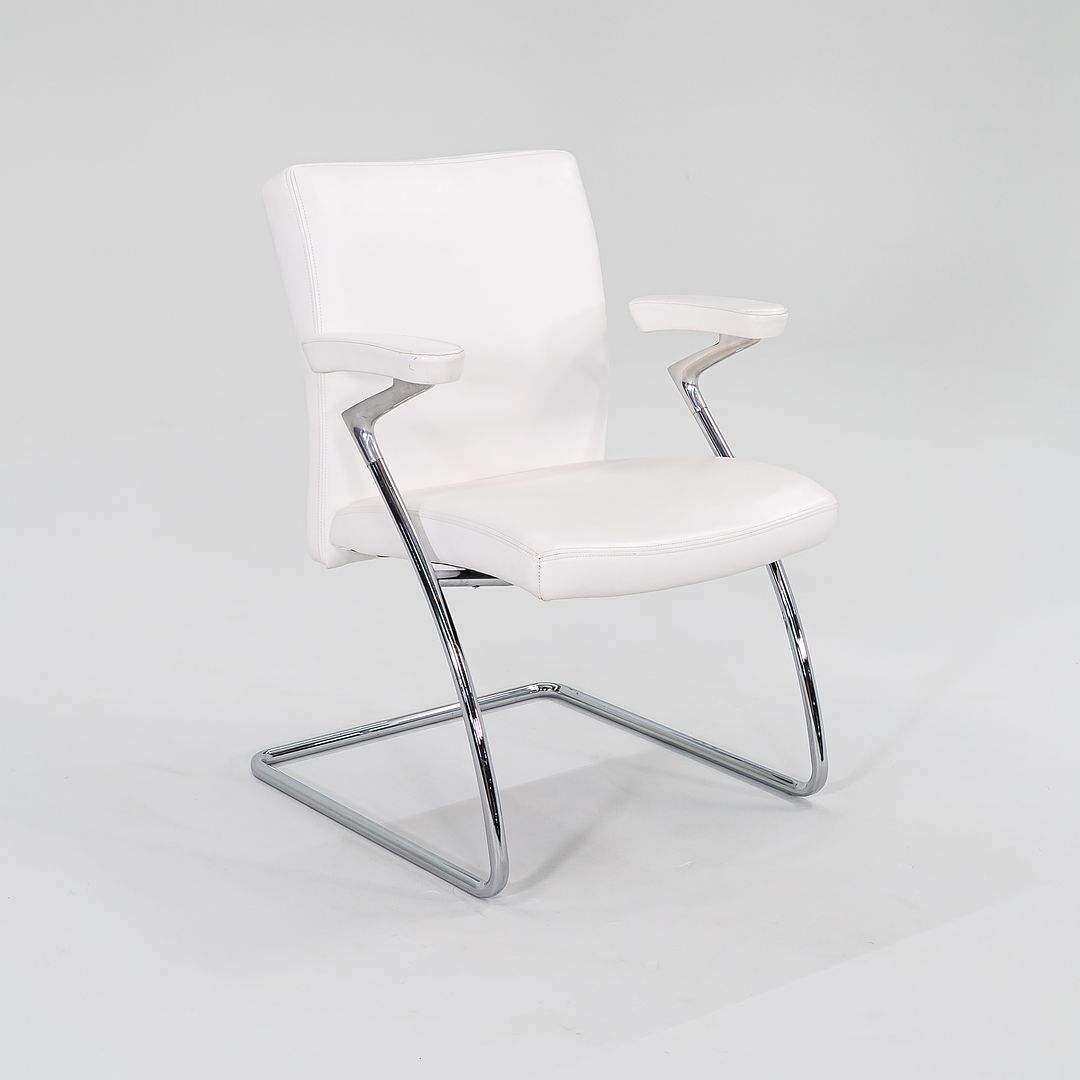 2000 Art Collection Dining Chair by Walter Knoll in White Leather 6x Available