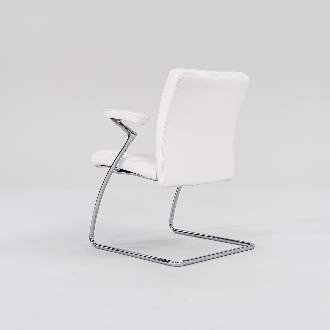 2000 Art Collection Dining Chair by Walter Knoll in White Leather 6x Available