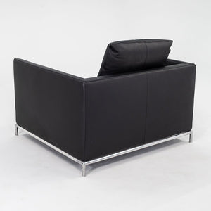 SOLD 2008 Pair of George Lounge Chairs, GS105 by Antonio Citterio for B & B Italia in Black Leather