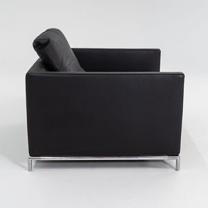 SOLD 2008 Pair of George Lounge Chairs, GS105 by Antonio Citterio for B & B Italia in Black Leather