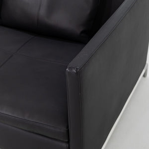SOLD 2008 Pair of George Lounge Chairs, GS105 by Antonio Citterio for B & B Italia in Black Leather
