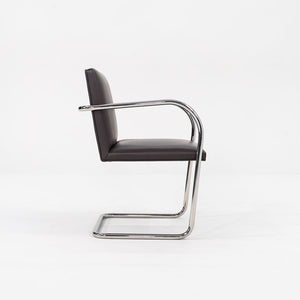 2010s Tubular Brno Armchair, Model 245 by Mies van der Rohe for Knoll in Brown Leather Sets Available