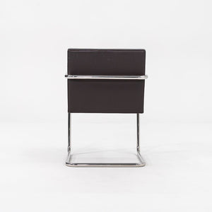 2010s Tubular Brno Armchair, Model 245 by Mies van der Rohe for Knoll in Brown Leather Sets Available