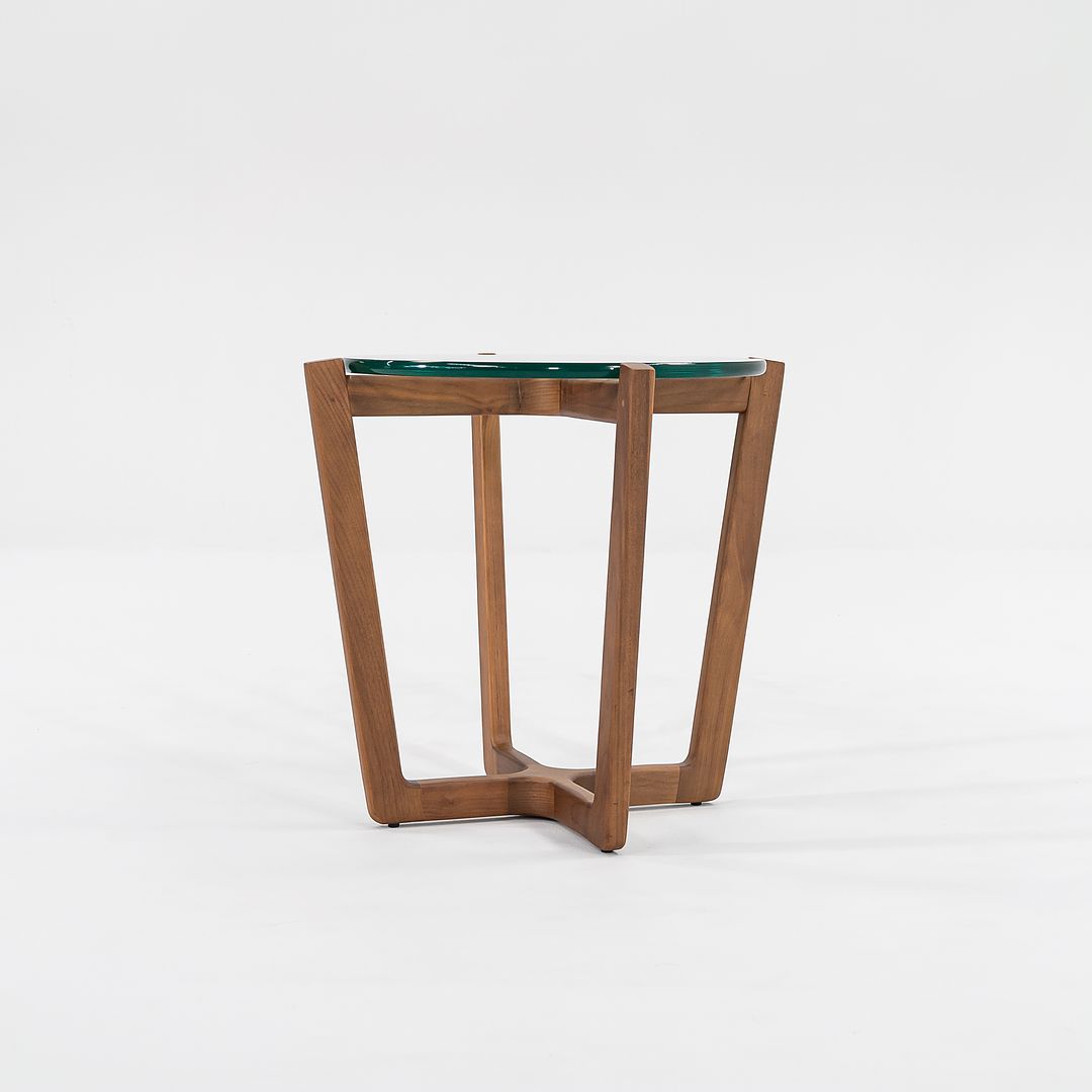 SOLD C. 2016 Brad Ascalon for Design Within Reach Side Table in Walnut and Glass