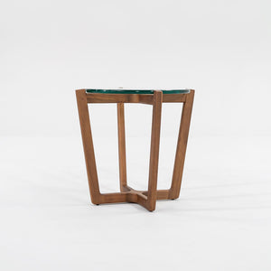 SOLD C. 2016 Brad Ascalon for Design Within Reach Side Table in Walnut and Glass