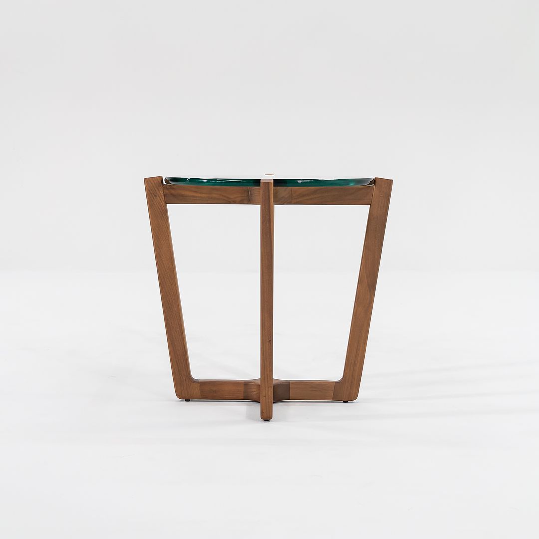 SOLD C. 2016 Brad Ascalon for Design Within Reach Side Table in Walnut and Glass