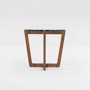 SOLD C. 2016 Brad Ascalon for Design Within Reach Side Table in Walnut and Glass