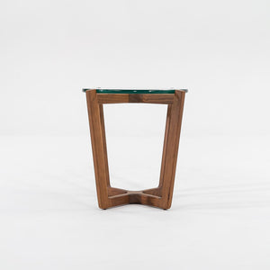 SOLD C. 2016 Brad Ascalon for Design Within Reach Side Table in Walnut and Glass
