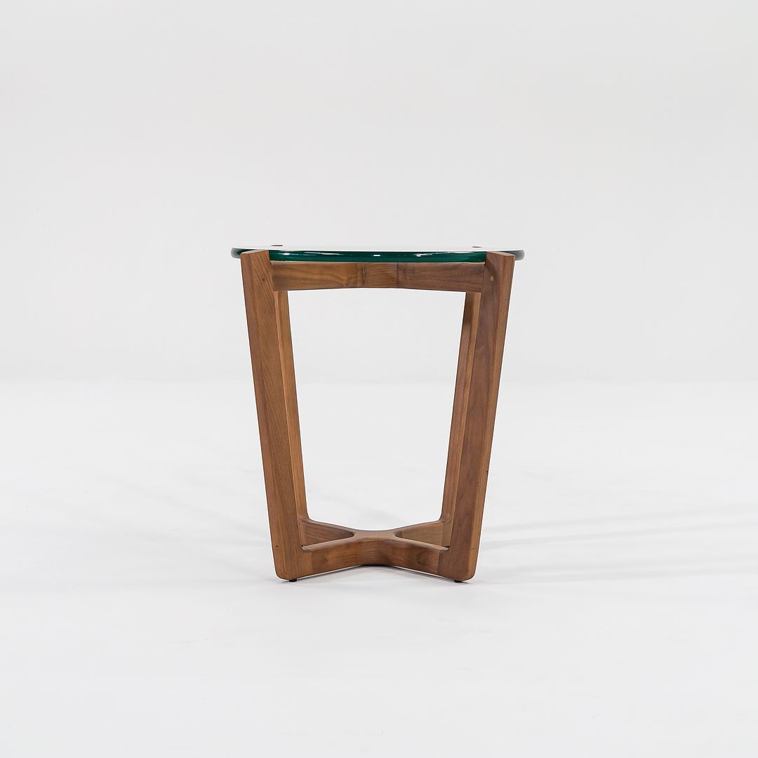 SOLD C. 2016 Brad Ascalon for Design Within Reach Side Table in Walnut and Glass