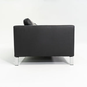 SOLD 2010s Foster 503 Sofa by Lord Norman Foster for Walter Knoll in Steel and Black Leather