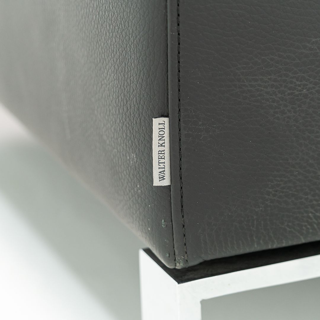 SOLD 2010s Foster 503 Sofa by Lord Norman Foster for Walter Knoll in Steel and Black Leather