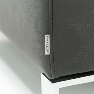 SOLD 2010s Foster 503 Sofa by Lord Norman Foster for Walter Knoll in Steel and Black Leather