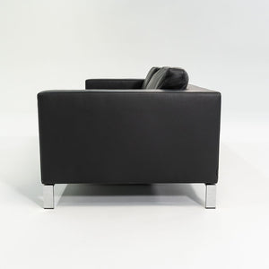 SOLD 2010s Foster 503 Sofa by Lord Norman Foster for Walter Knoll in Steel and Black Leather