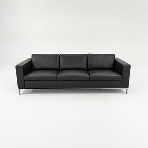 SOLD 2010s Foster 503 Sofa by Lord Norman Foster for Walter Knoll in Steel and Black Leather