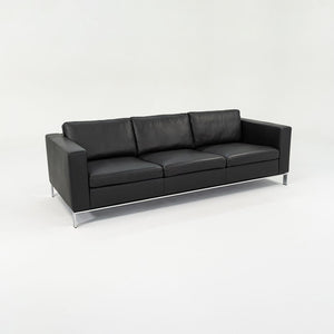 SOLD 2010s Foster 503 Sofa by Lord Norman Foster for Walter Knoll in Steel and Black Leather