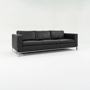 SOLD 2010s Foster 503 Sofa by Lord Norman Foster for Walter Knoll in Steel and Black Leather