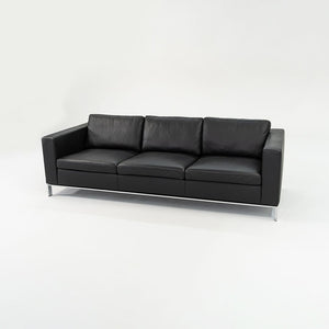 SOLD 2010s Foster 503 Sofa by Lord Norman Foster for Walter Knoll in Steel and Black Leather