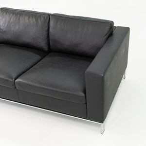 SOLD 2010s Foster 503 Sofa by Lord Norman Foster for Walter Knoll in Steel and Black Leather