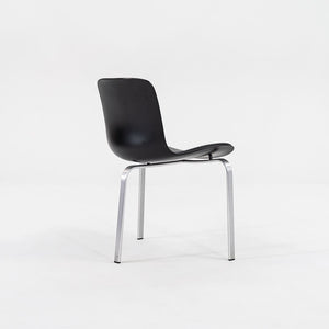 2012 Model PK8 Dining Chair by Poul Kjaerholm for Fritz Hansen in Black Leather and Brushed Stainless 14x Available