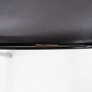 2012 Model PK8 Dining Chair by Poul Kjaerholm for Fritz Hansen in Black Leather and Brushed Stainless 14x Available