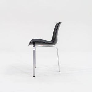 2012 Model PK8 Dining Chair by Poul Kjaerholm for Fritz Hansen in Black Leather and Brushed Stainless 14x Available