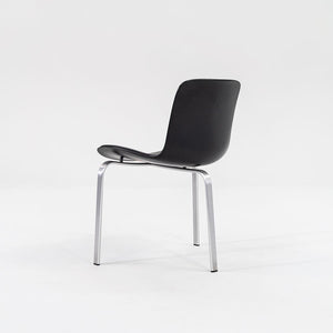 2012 Model PK8 Dining Chair by Poul Kjaerholm for Fritz Hansen in Black Leather and Brushed Stainless 14x Available