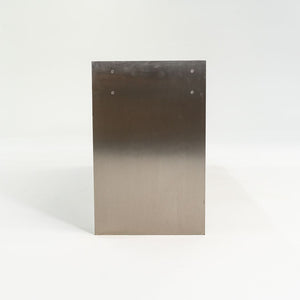 2016 Custom Brushed Stainless Steel Bench with Black Leather Upholstery, 2x Available