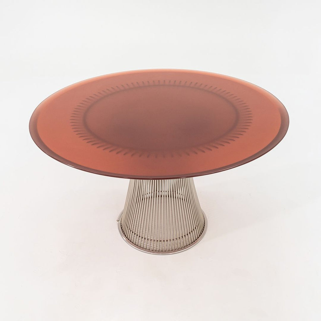 2012 Platner Dining Table by Warren Platner for Knoll in Custom 48 inch Red Acrylic